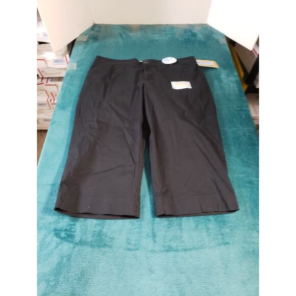 Dockers Pants Size 16 Womens Blue Dress Chino Stretch Slimming Capri NWT - Picture 1 of 16